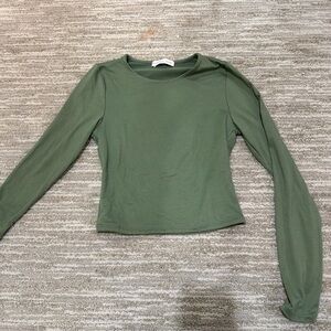 Francesca's Collections Olive Long Sleeve Top